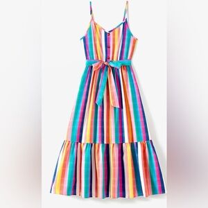 Colorful Striped Woman  Dress